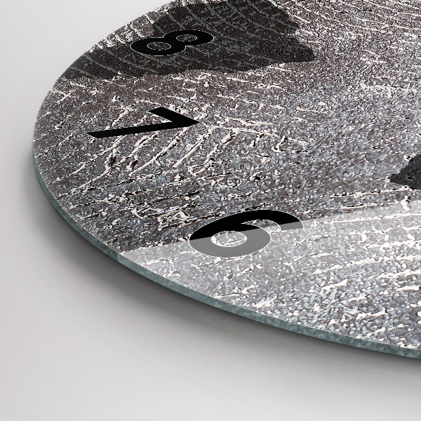 Orologio rotondo Mappa del mondo in cemento