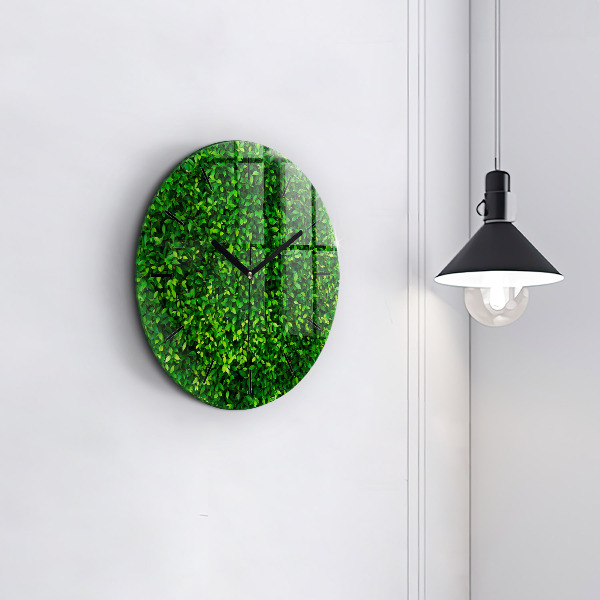 Orologio rotondo Foglie di siepe