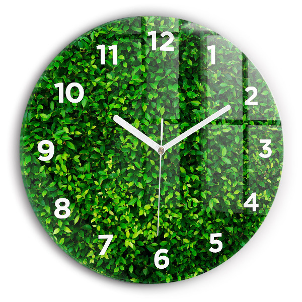 Orologio rotondo Foglie di siepe