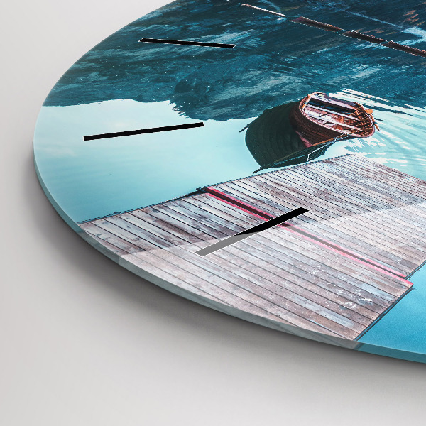 Orologio rotondo Barche sul lago