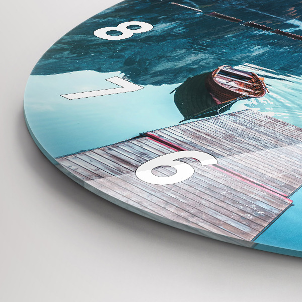 Orologio rotondo Barche sul lago