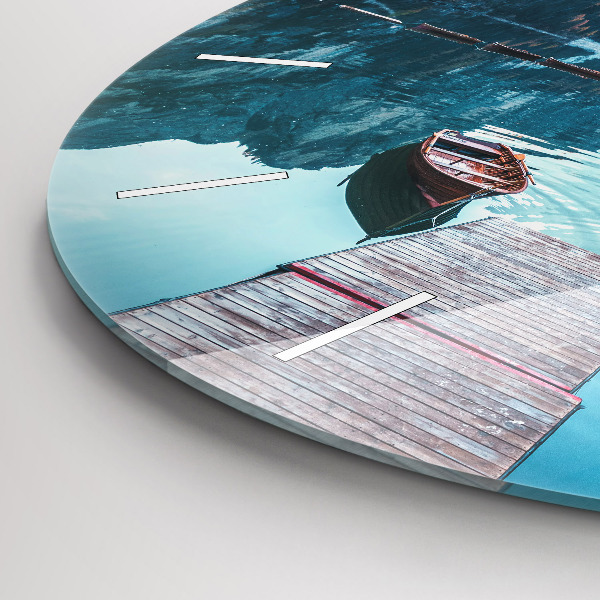 Orologio rotondo Barche sul lago