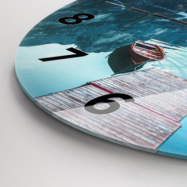 Orologio rotondo Barche sul lago