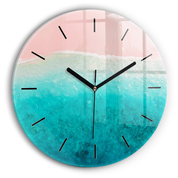 Orologio rotondo Spiaggia di sabbia di mare