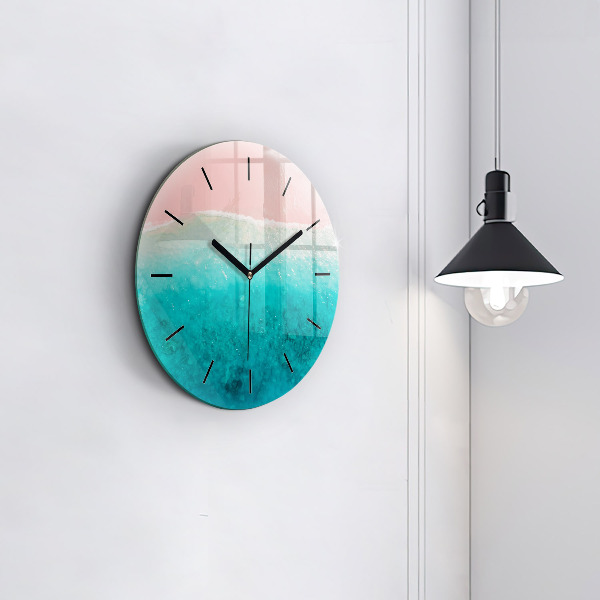Orologio rotondo Spiaggia di sabbia di mare