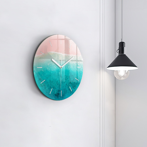 Orologio rotondo Spiaggia di sabbia di mare