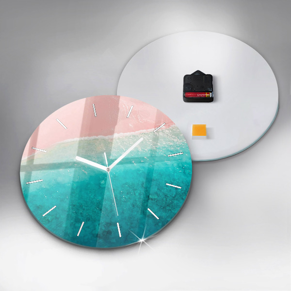 Orologio rotondo Spiaggia di sabbia di mare