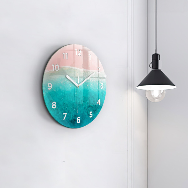 Orologio rotondo Spiaggia di sabbia di mare
