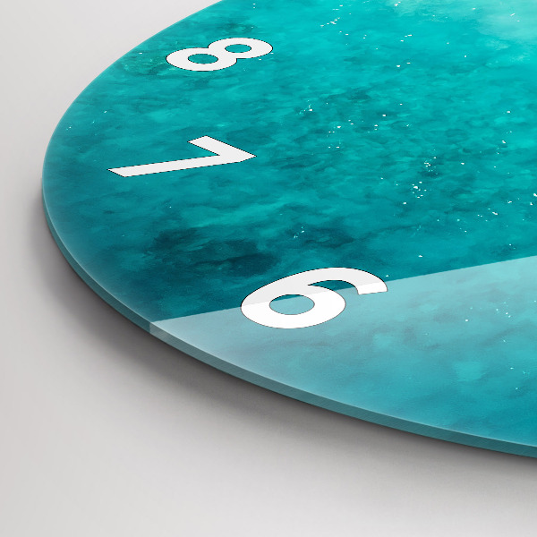 Orologio rotondo Spiaggia di sabbia di mare