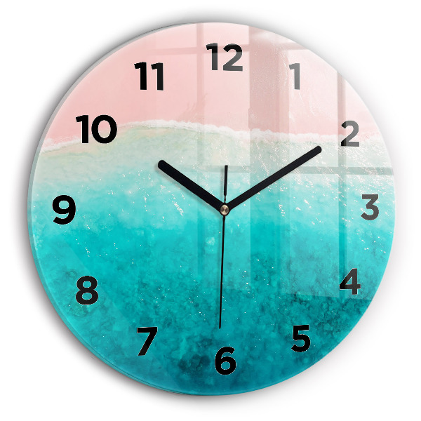 Orologio rotondo Spiaggia di sabbia di mare