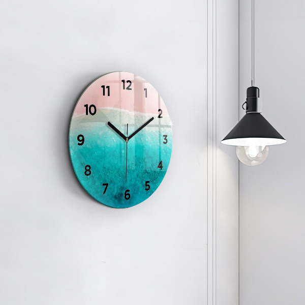Orologio rotondo Spiaggia di sabbia di mare