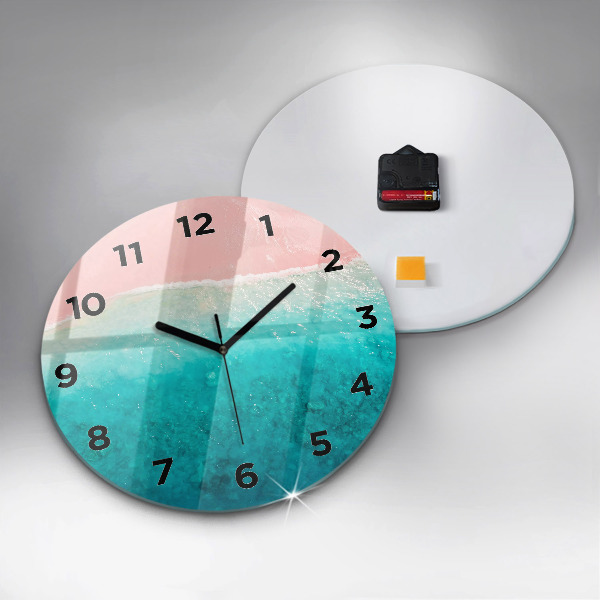 Orologio rotondo Spiaggia di sabbia di mare