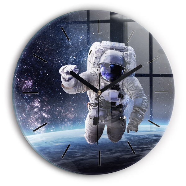 Orologio rotondo Astronauta sopra la terra