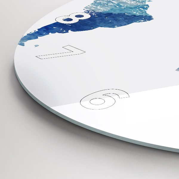 Orologio rotondo Mappa del mondo