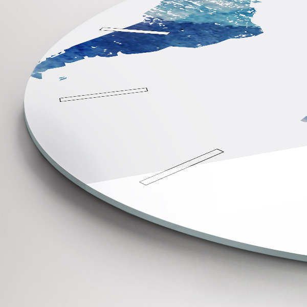 Orologio rotondo Mappa del mondo