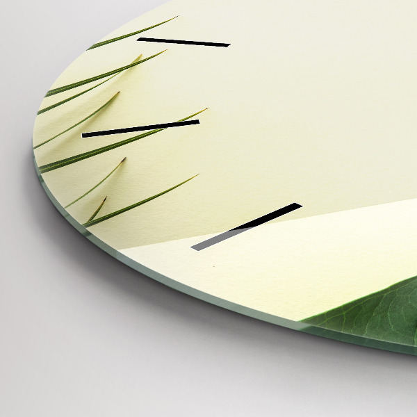 Orologio rotondo Foglie di Monstera