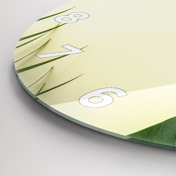 Orologio rotondo Foglie di Monstera