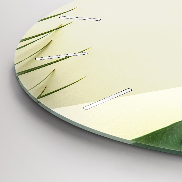 Orologio rotondo Foglie di Monstera