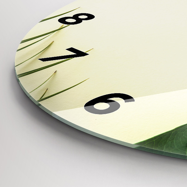 Orologio rotondo Foglie di Monstera