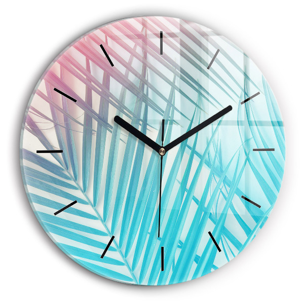 Orologio rotondo Palma tropicale