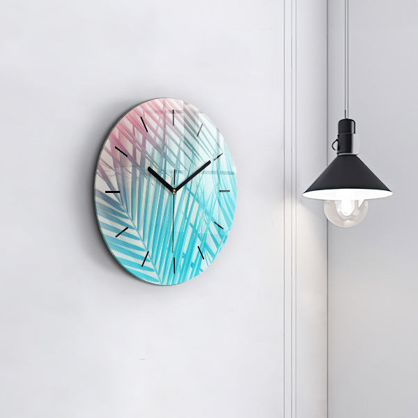 Orologio rotondo Palma tropicale