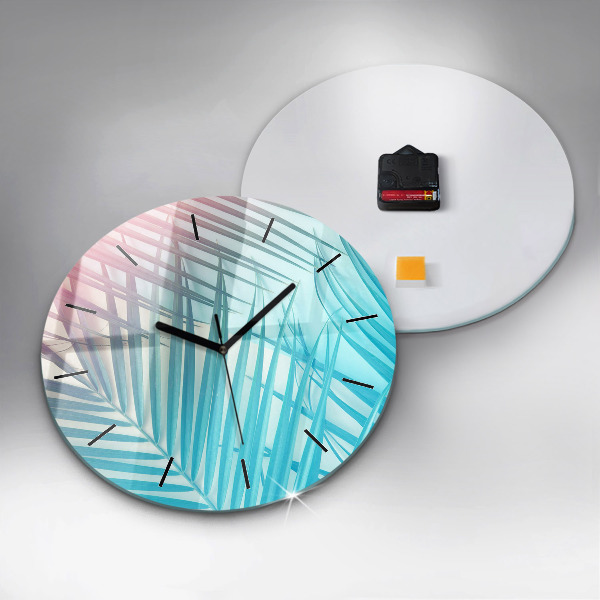 Orologio rotondo Palma tropicale