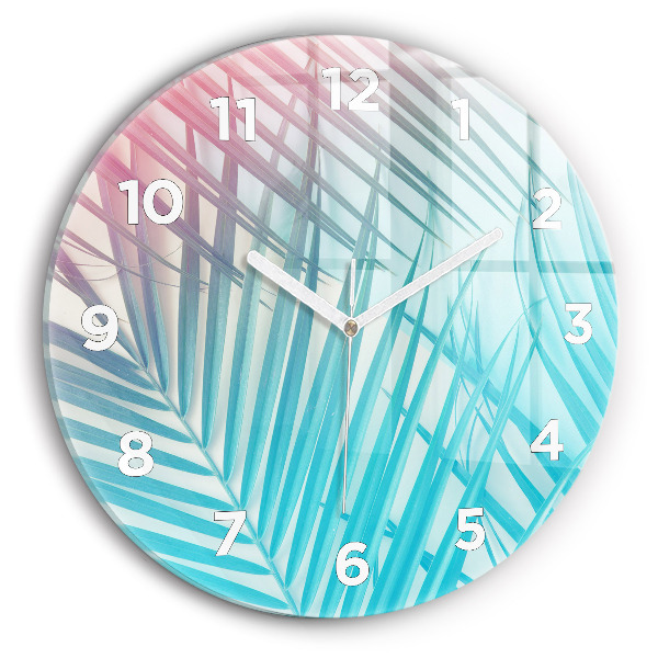 Orologio rotondo Palma tropicale