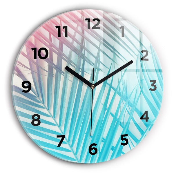 Orologio rotondo Palma tropicale