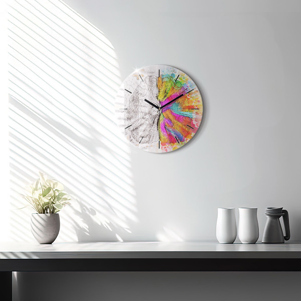 Orologio rotondo Cervello astratto