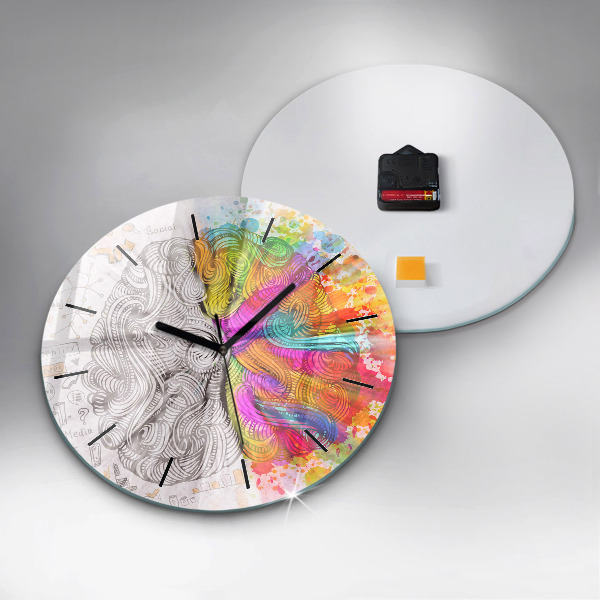 Orologio rotondo Cervello astratto