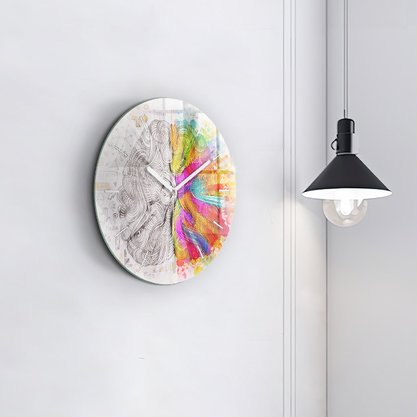 Orologio rotondo Cervello astratto