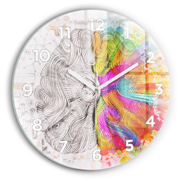 Orologio rotondo Cervello astratto