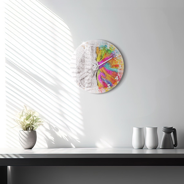 Orologio rotondo Cervello astratto