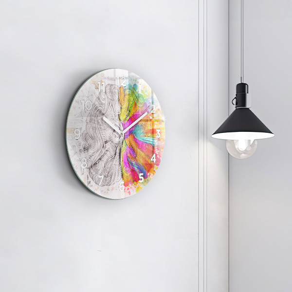 Orologio rotondo Cervello astratto