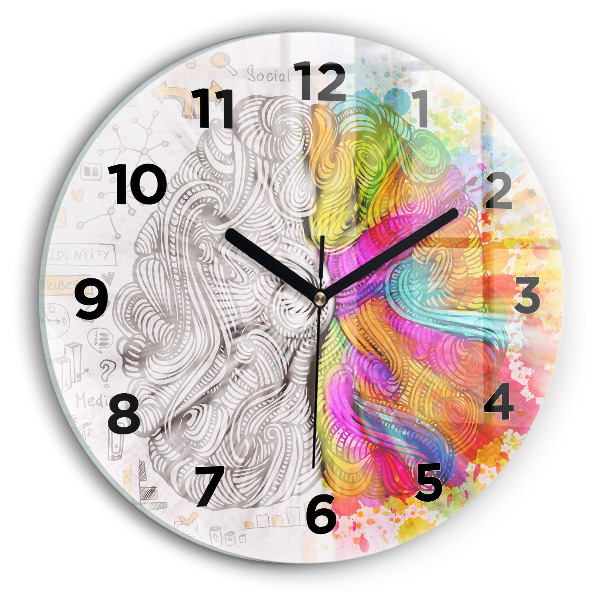 Orologio rotondo Cervello astratto