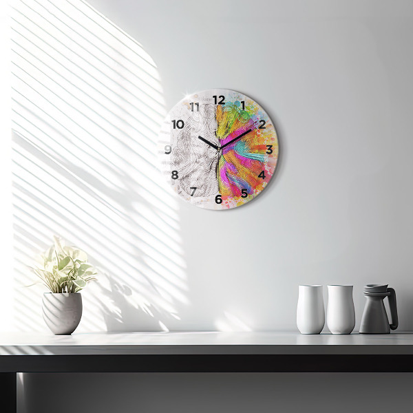 Orologio rotondo Cervello astratto