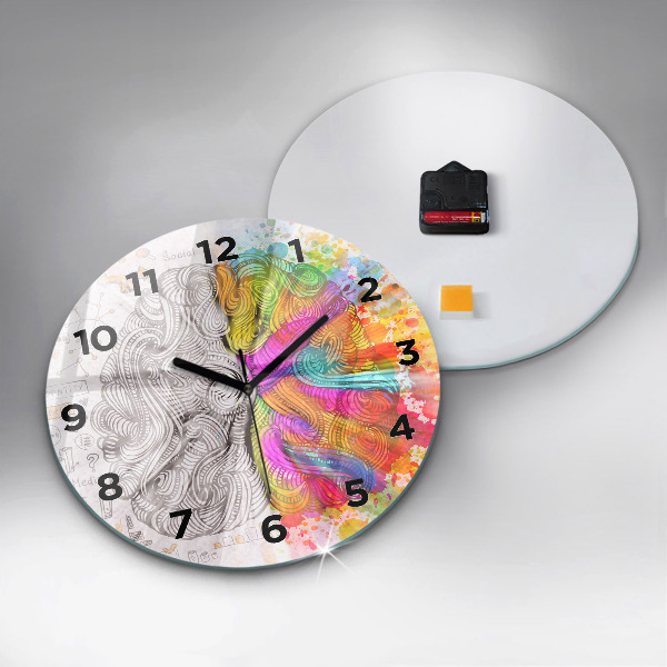 Orologio rotondo Cervello astratto
