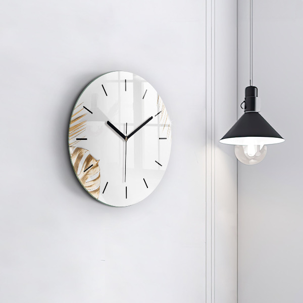 Orologio rotondo Foglie tropicali