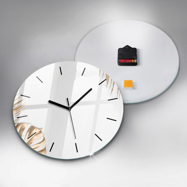 Orologio rotondo Foglie tropicali