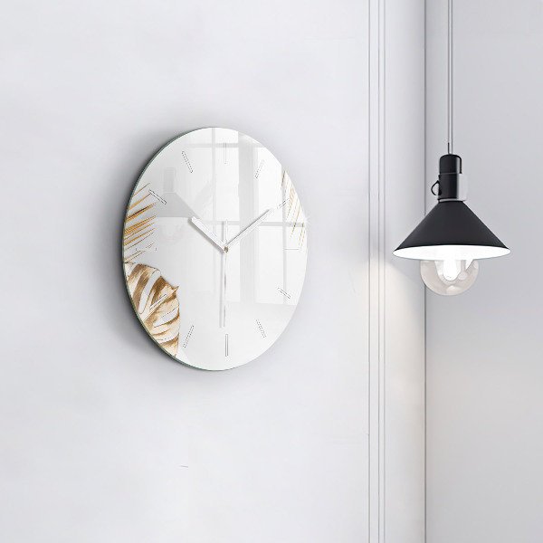 Orologio rotondo Foglie tropicali