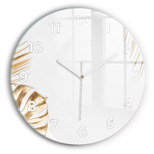 Orologio rotondo Foglie tropicali