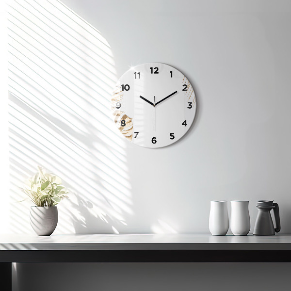 Orologio rotondo Foglie tropicali