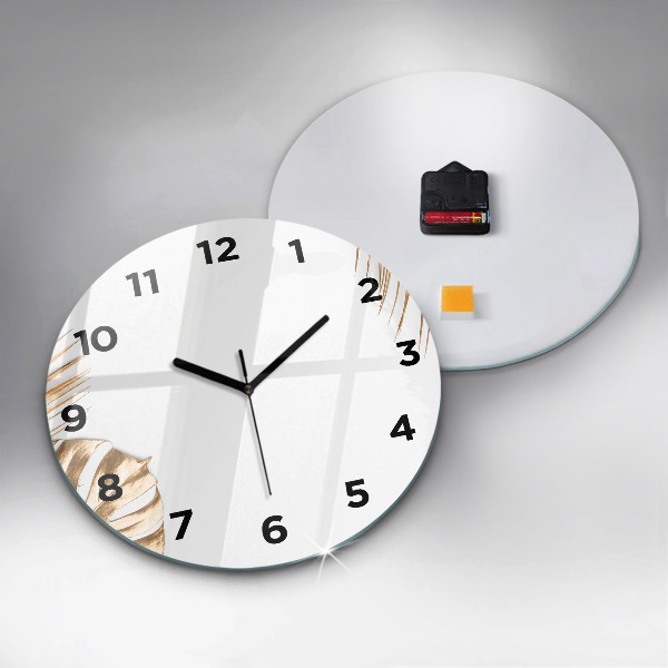 Orologio rotondo Foglie tropicali