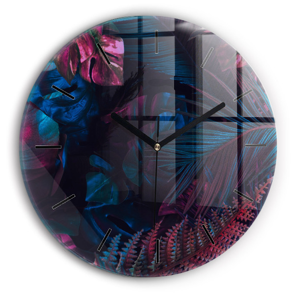 Orologio rotondo Fiori esotici