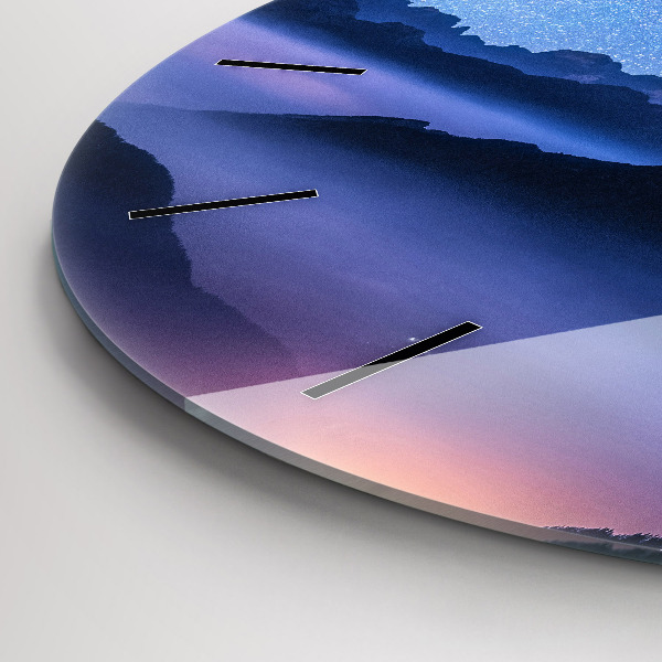 Orologio rotondo Via Lattea e Montagne