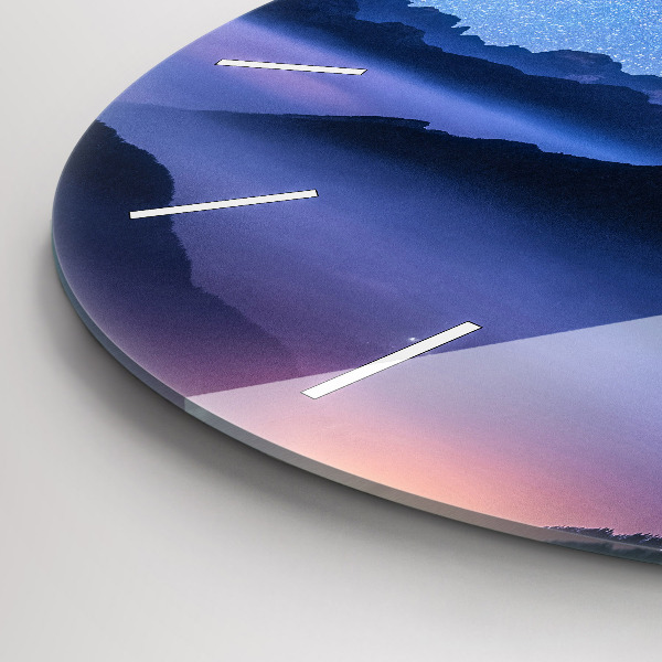 Orologio rotondo Via Lattea e Montagne