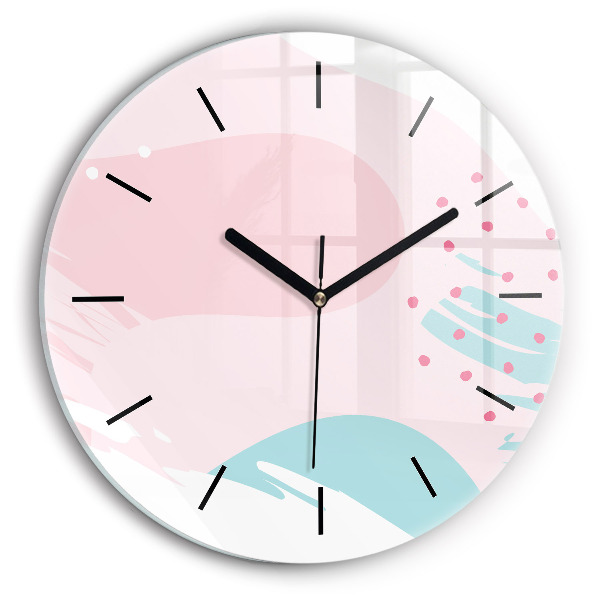 Orologio rotondo Astrazione pastello