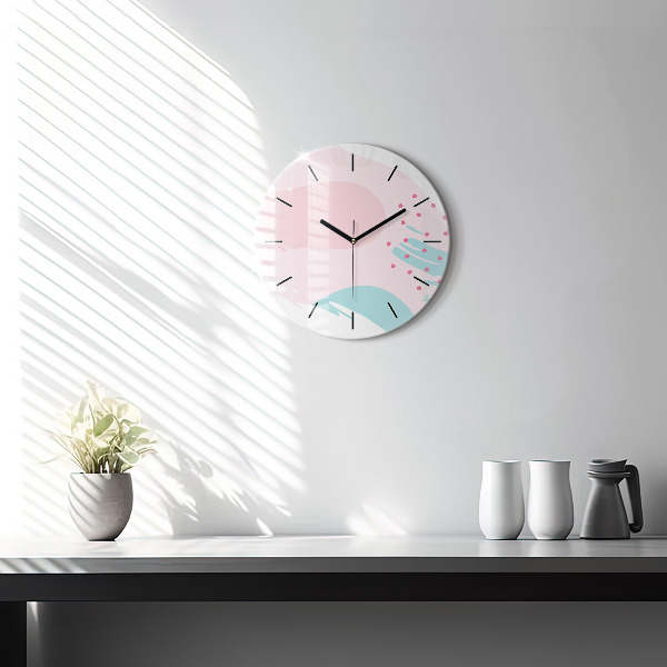Orologio rotondo Astrazione pastello