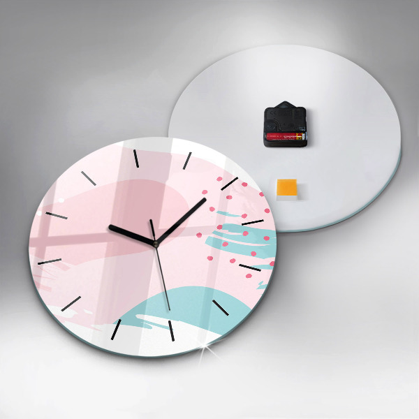 Orologio rotondo Astrazione pastello