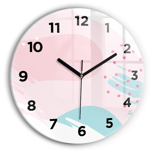 Orologio rotondo Astrazione pastello